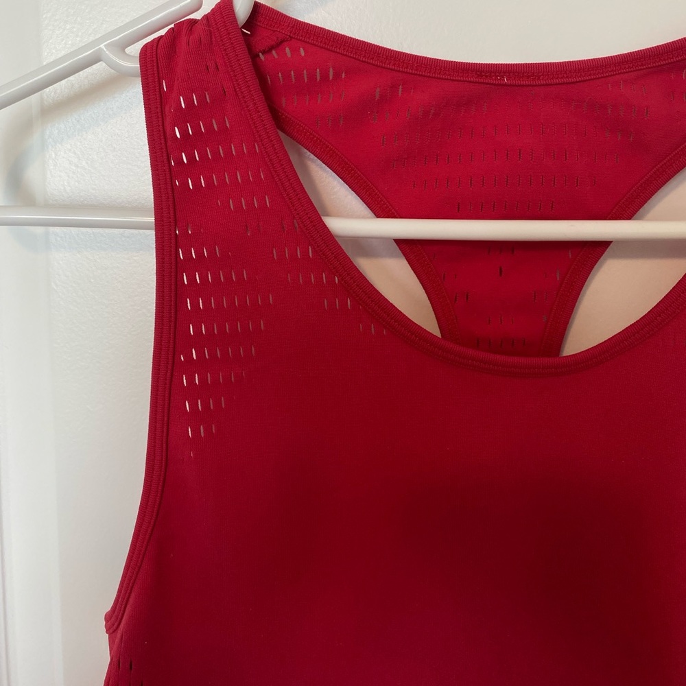 Fabletics Red Racerback Tank Top - Picture 2 of 4